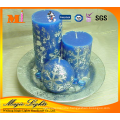 Delicate Sets Christmas Candle with Printing Pattern